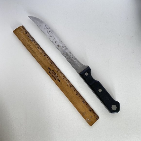 Farberware 8" Forged Stainless Steel Triple Riveted Black Handle Chef Knife - Picture 6 of 6